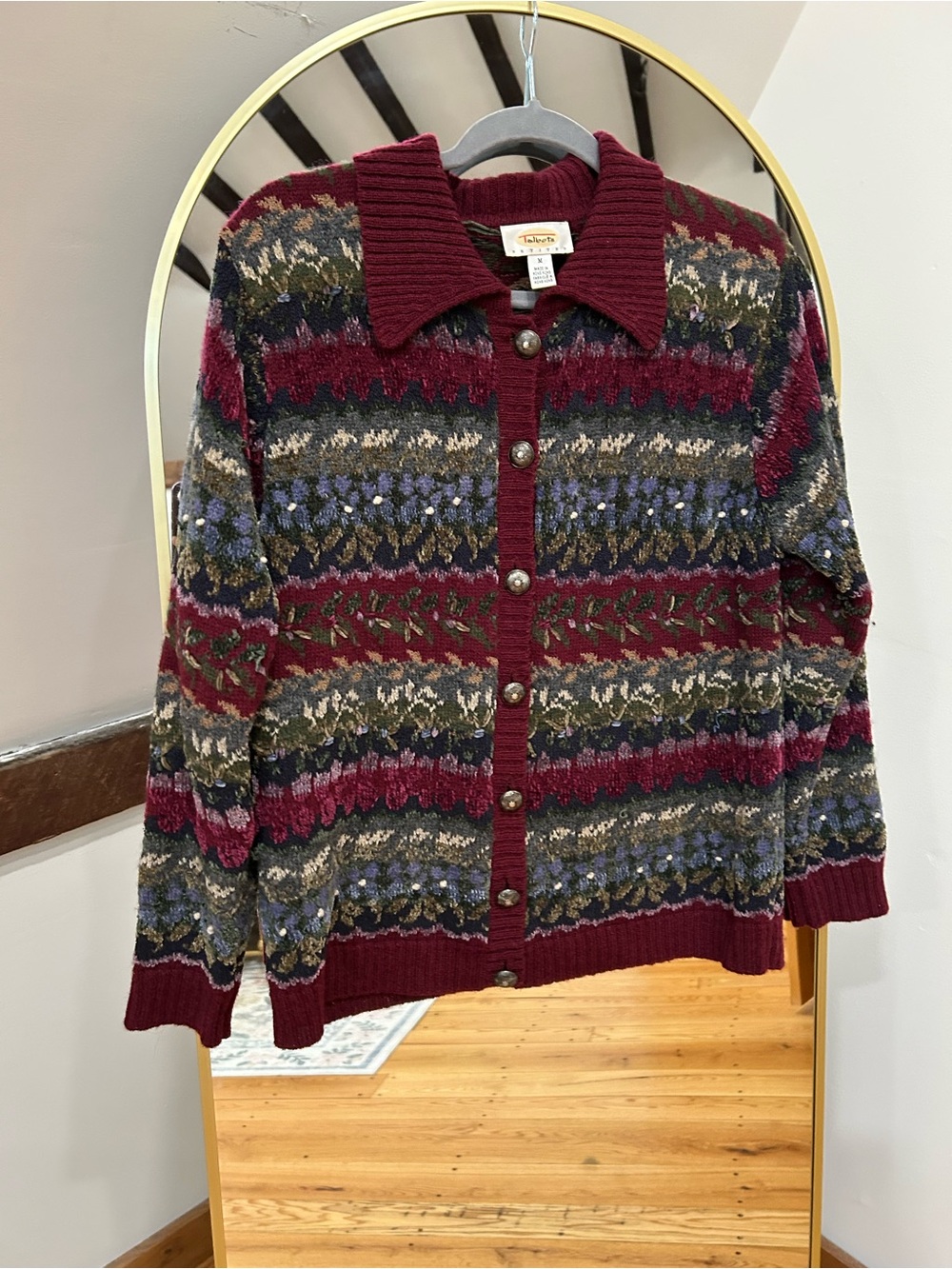 Vintage Talbots Women’s Cardigan Size Medium Petites. Cottagecore GUC